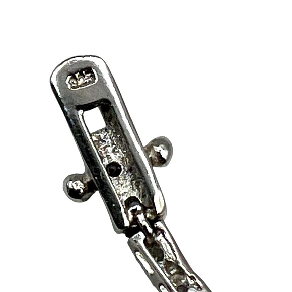 925 Sterling Silver Bracelet With Heart & Star Charms Cubic Zirconias    M12 - Picture 6 of 7